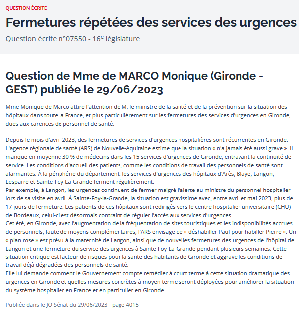 Fermetures des urgences en Gironde : la double peine